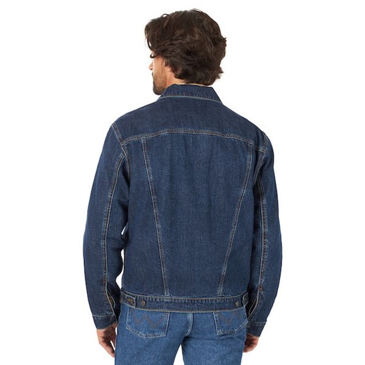 Wrangler® Men's Blanket Lined Denim Jacket in Storm Blue