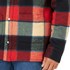Wrangler® Men's Long Sleeve Sherpa Lined Flannel Snap Shirt Jacket in Racing Red