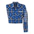 Wrangler® Men's Logo Long Sleeve Plaid Snap Shirt in Blue/Black