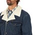 Wrangler® Men's Western Sherpa Lined Denim Snap Wrange Jacket in Abbey Stone