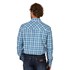 Wrangler® Men's Retro® Long Sleeve Modern Fit Snap Shirt in Blue/White