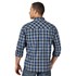 Wrangler® Men's Retro® Long Sleeve Plaid Snap Shirt in Black/Blue