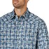 Wrangler® Men's Retro® Long Sleeve Plaid and Paisley Snap Shirt in Blue/White