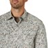 Wrangler® Men's Retro® Long Sleeve Paisley Snap Shirt in White/Brown