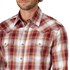 Wrangler® Men's Retro® Long Sleeve Plaid Snap Shirt in Red/White/Orange