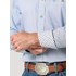 Wrangler® Men's George Strait Long Sleeve Print Button Shirt in Blue