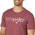 Wrangler® Men's Short Sleeve American Flag Logo T-Shirt in Burgundy Heather