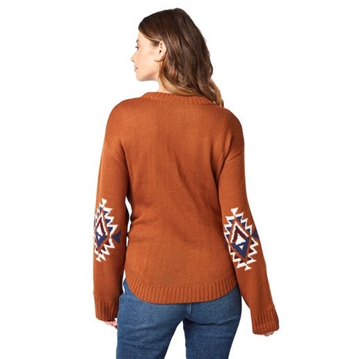 Wrangler® Women's Retro® Americana Sweater in Tan