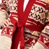 Wrangler® Women's Retro® Western Vintage Cardigan with Hood in Burgundy/Oatmeal