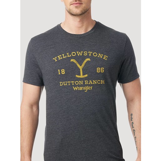 Wrangler X Yellowstone Men's 1886 T-Shirt In Caviar Heather
