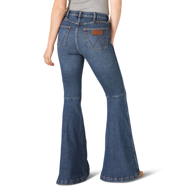Wrangler® Women's Retro® The Green Trumpet Flare Jean in Light Denim