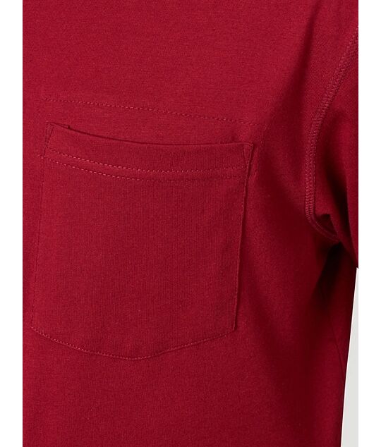 Wrangler® Riggs Workwear® Short Sleeve 1 Pocket Performance T-Shirt In Currant Red