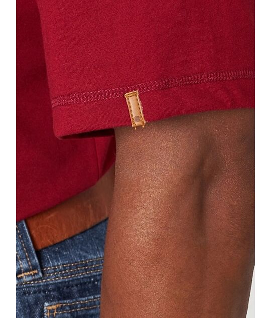 Wrangler® Riggs Workwear® Short Sleeve 1 Pocket Performance T-Shirt In Currant Red
