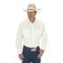 Wrangler® Men's Sport Western Long Sleeve Stripe Snap Shirt in Ecru