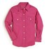 Wrangler® Girl's Western Long Sleeve Solid Snap Shirt in Pink