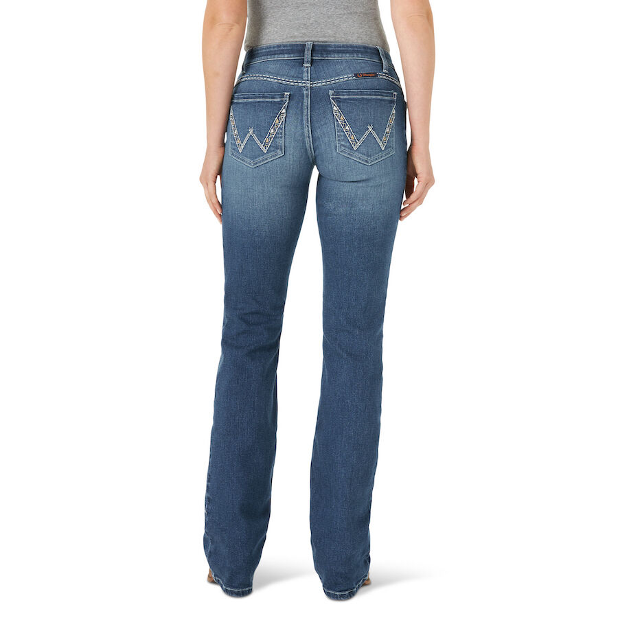 Wrangler® Women's The Ultimate Riding® Jean Shiloh Low Rise Boot Cut in Light Denim