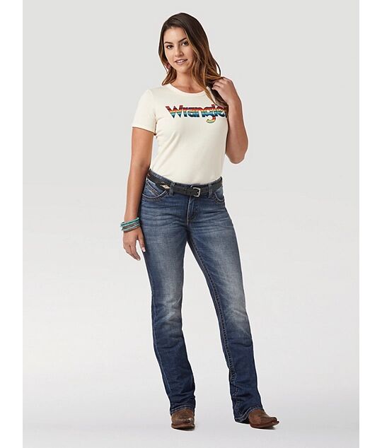 Wrangler Women's Ultimate Riding Jean Willow Mid Rise Bootcut Jean