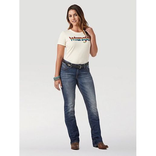 Women's Mid-Rise Bootcut Ultimate Riding Jean Q-Baby in Boot Scootin Women's Mid-Rise Bootcut Ultimate Riding Jean Q-Baby in Boot Scootin