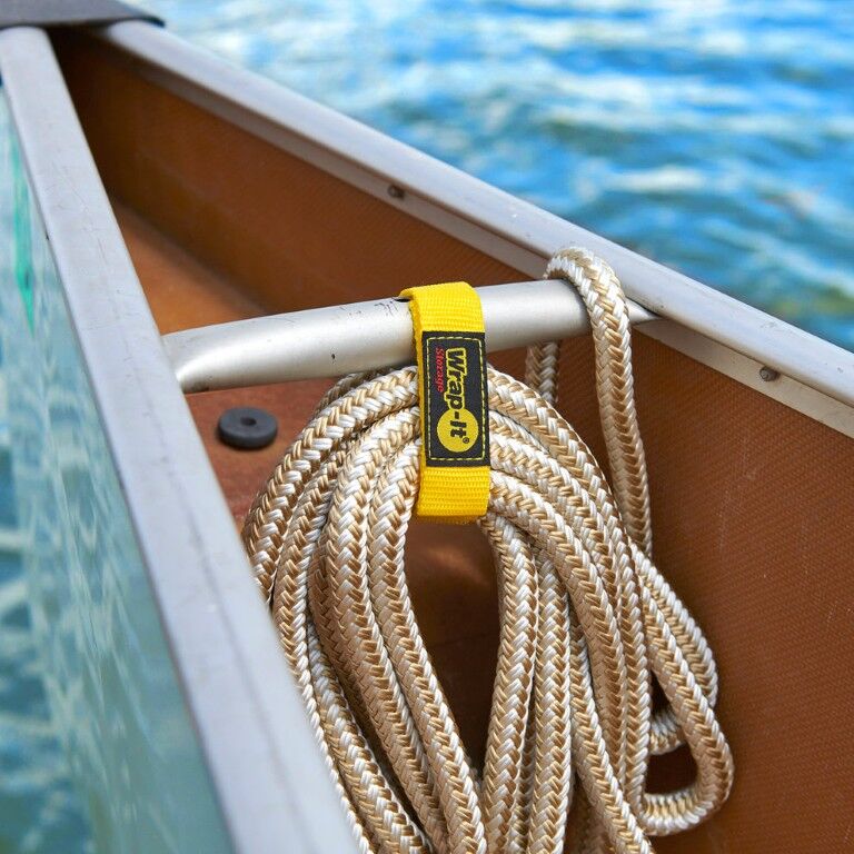 Wrap-It Quick-Straps 12-In Yellow Hook-and-Loop Strap, 3-Pk