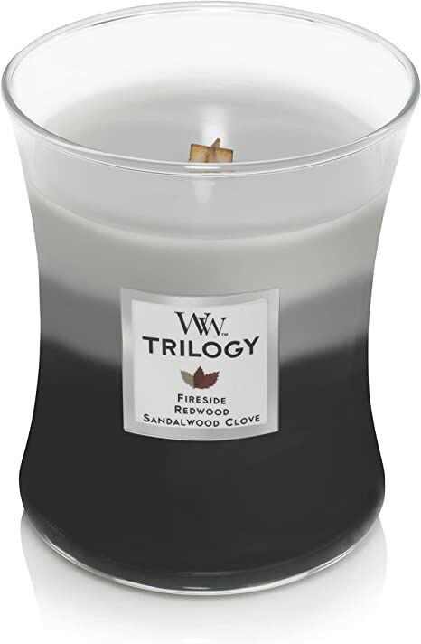 Warm Woods Trilogy Hourglass Candle, Medium