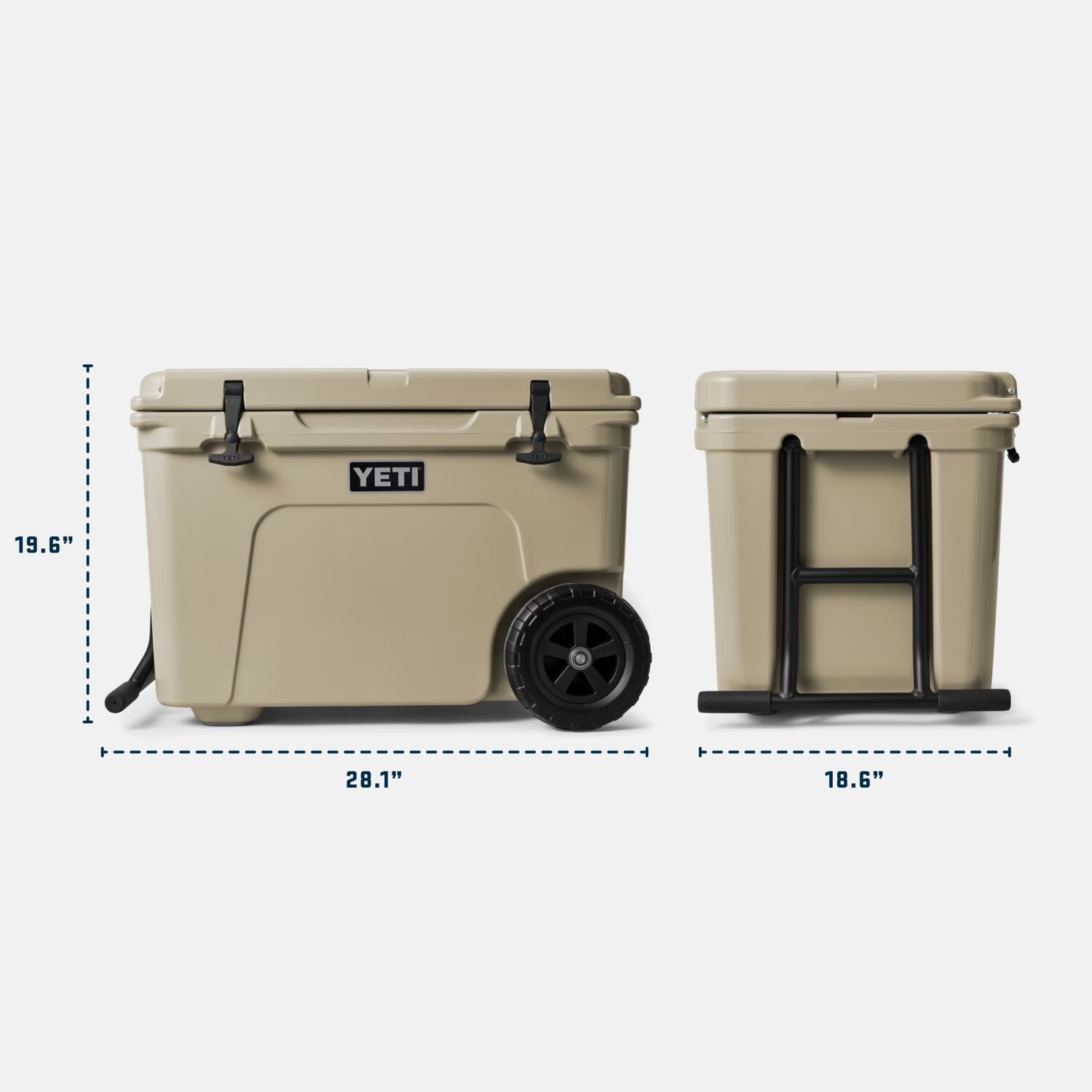 Yeti Tundra Haul Tan Wheeled Cooler