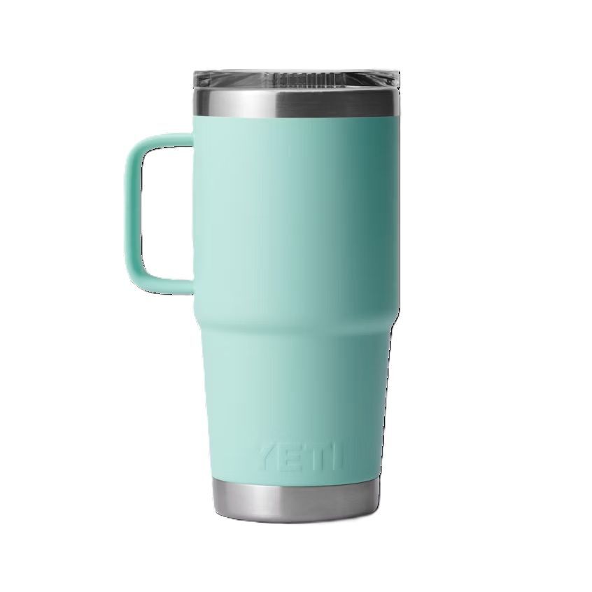 Yeti Rambler Seafoam Travel Mug with Stronghold Lid, 20-Oz