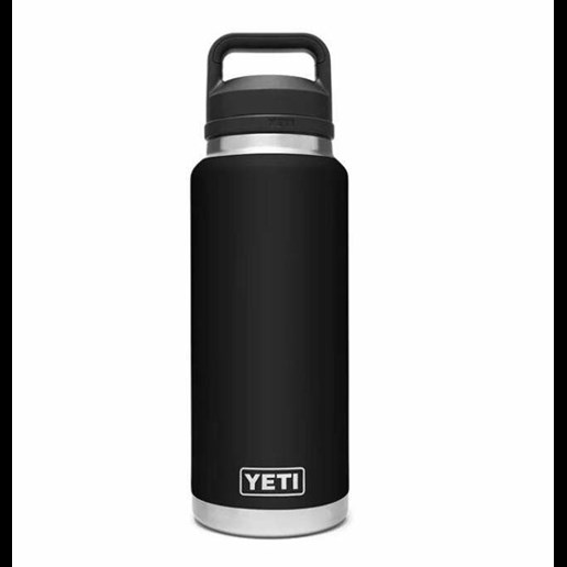 Yeti Rambler Bottle With Chug Cap - Black, 36 oz