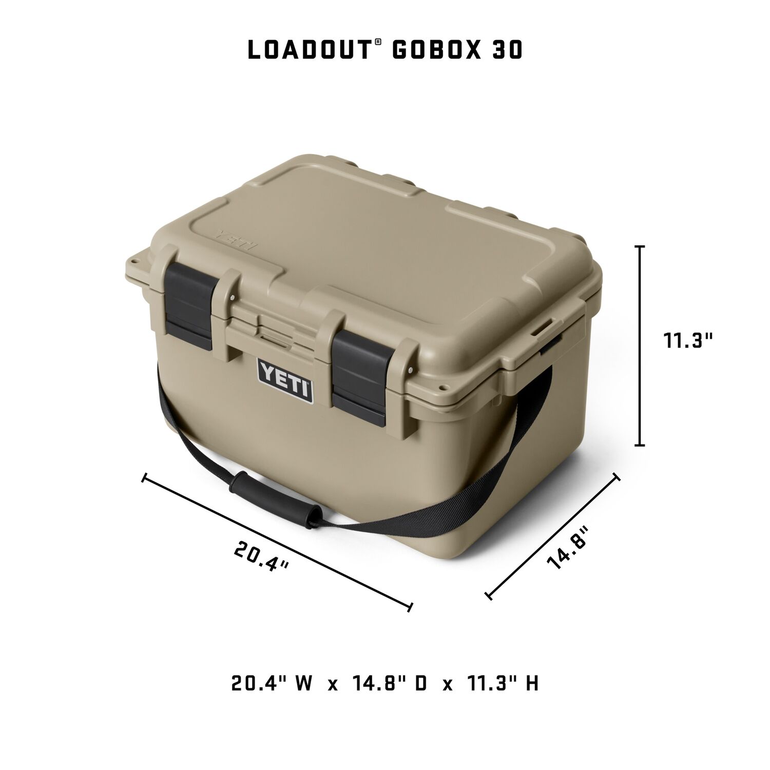 Yeti Loadout GoBox 30 Tan Gear Case