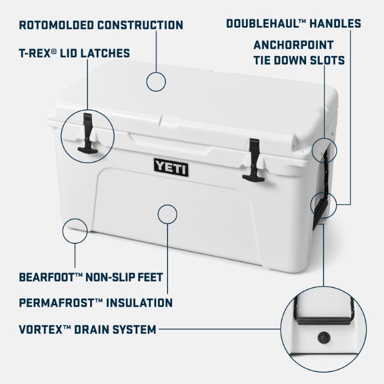 Yeti Tundra 65 White Hard Cooler