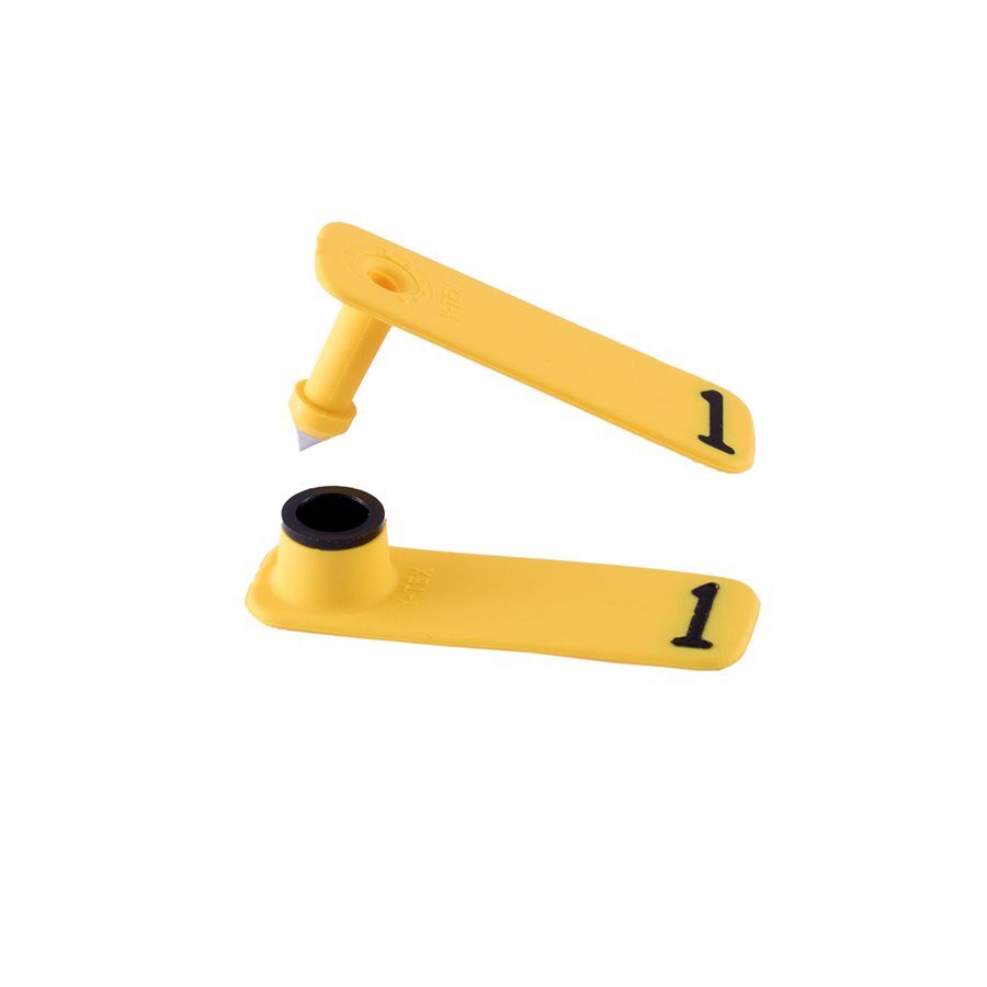 Numbered 1-25 Sheepstar Yellow Ear Tags