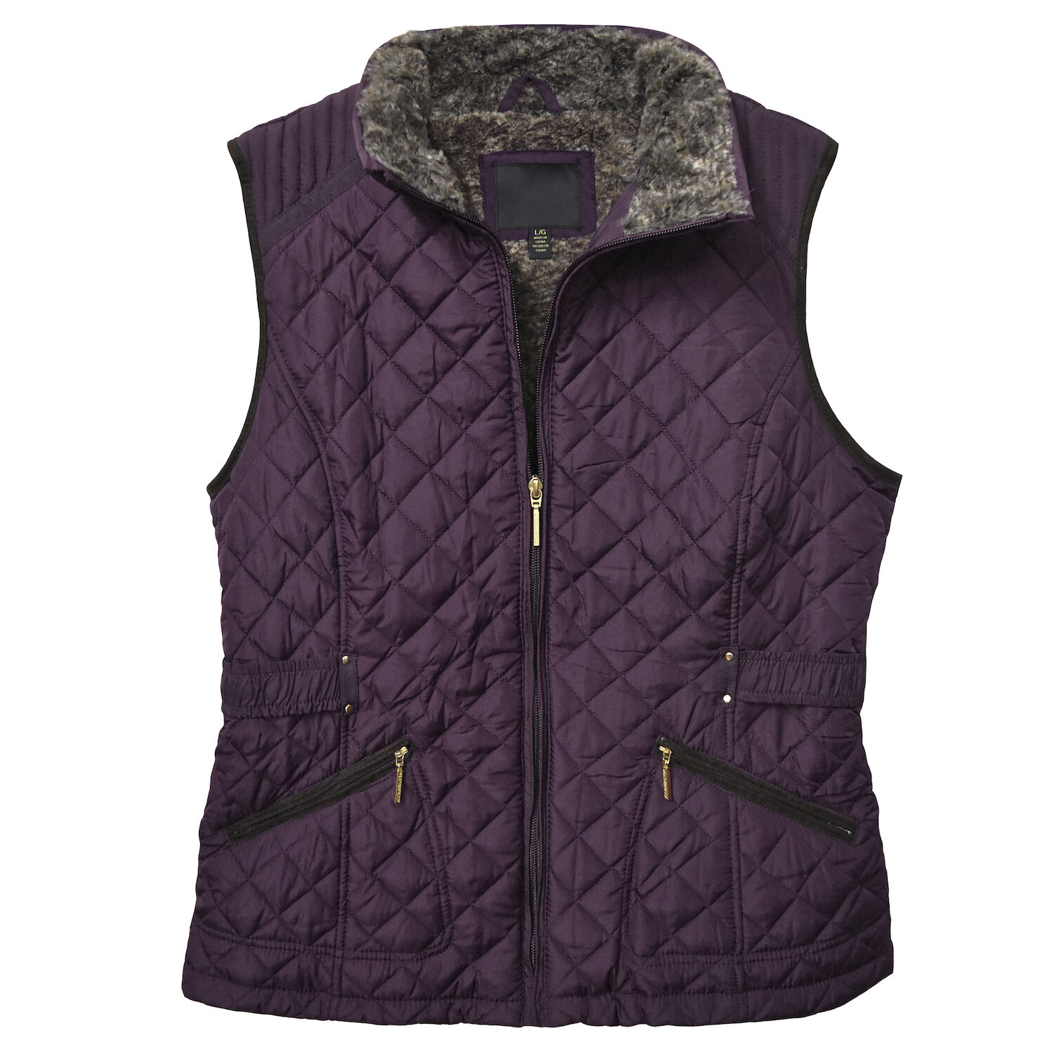 Victory Sportswear Women's Fur Lined Quilted Vest