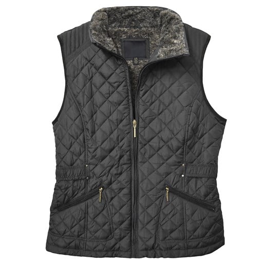 Women's Fur Lined Quilted Vest
