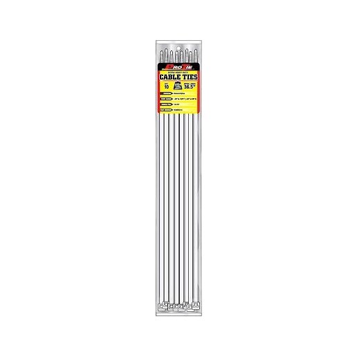 36.5-In Extra Heavy Duty Cable Ties in Natural Nylon, 10-Ct