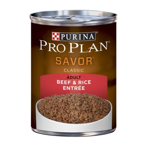 Purina Pro Plan Savor Beef & Rice Entrée Adult Wet Dog Food, 13-Oz Can