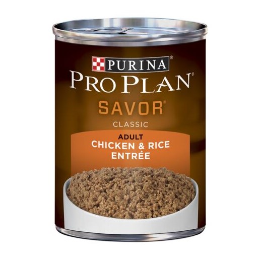 Purina Pro Plan Savor Chicken & Rice Entrée Adult Wet Dog Food, 13-Oz Can