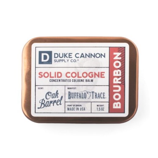 Solid Cologne Balm made with Bourbon, 1.5-Oz Tin