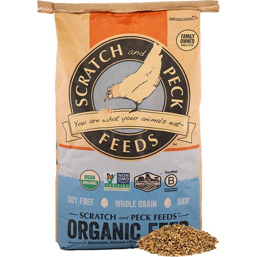 Scratch & Peck Naturally Free Organic 3 Grain Scratch Feed, 40-Lb Bag