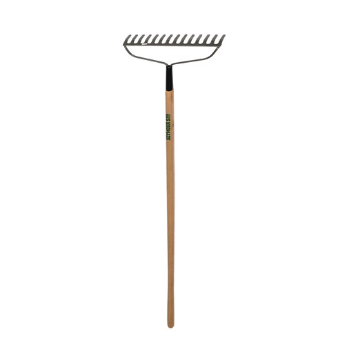 Welded 14 Tine 13.7-In Head Bow Rake with 54-In Hardwood Handle
