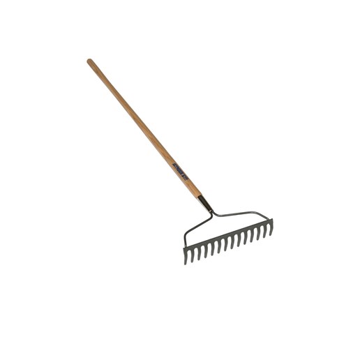 Welded 14 Tine 15-In Head Bow Rake with 54-In Hardwood Handle