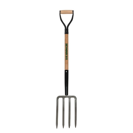 4 Tine D-Grip Spading Fork with 31-In Hardwood Handle