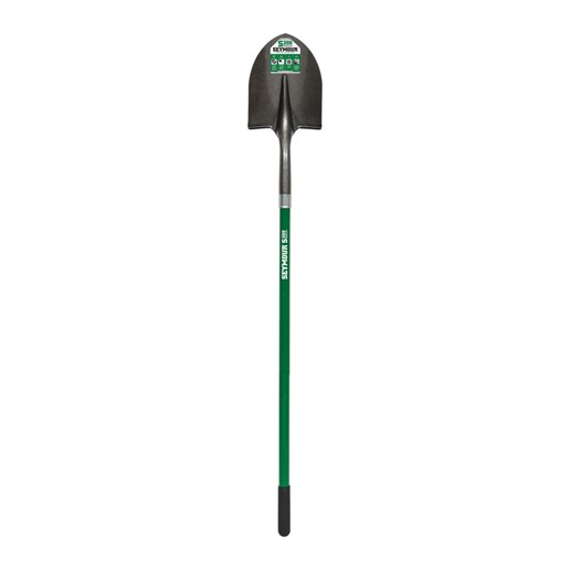 16Ga Round Point Shovel with  43-In Green Fiberglass Handle