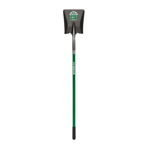 Square Point Shovel with 43-In Green Fiberglass Handle