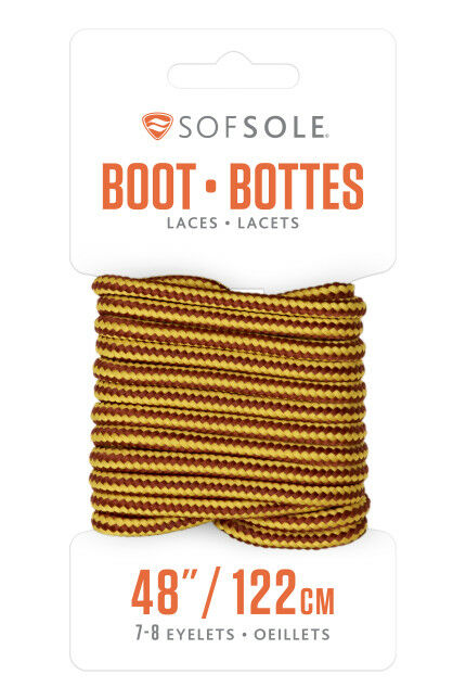 Waxed Boot Laces in Gold & Brown, 48-In