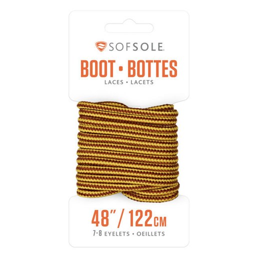 Waxed Boot Laces in Gold & Brown, 48-In