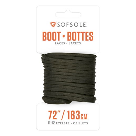 Leather Boot Laces in Black, 72-In