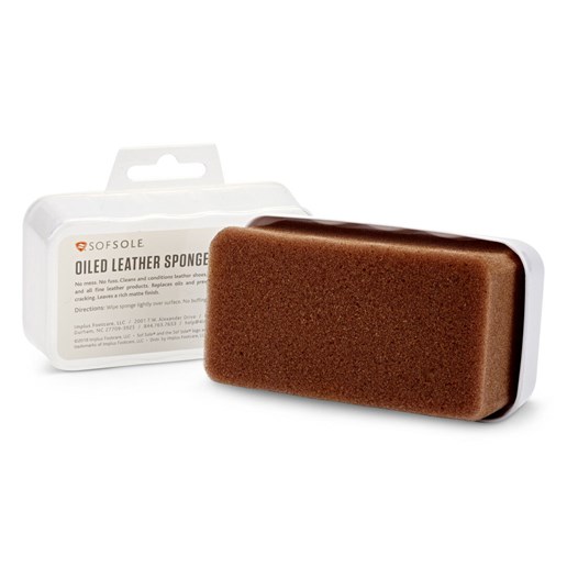 Oiled Leather Sponge in Brown