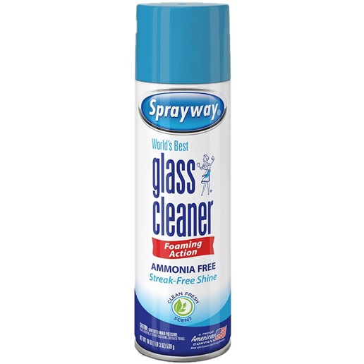 Glass Cleaner Foaming Aerosol Spray, 19-oz Can