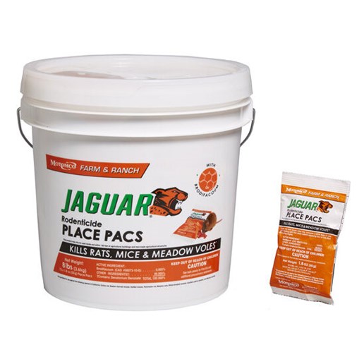 Jaguar Rodenticide Place Pacs, 8-lb Bucket