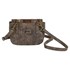 Women's Saddle Bag with Weathered Tooling in Tonal Brown