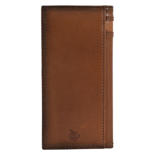 Men's Leather Tall Wallet in Brown